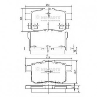 Гальмiвнi колодки дисковi NIPPARTS N3614020 (фото 1)