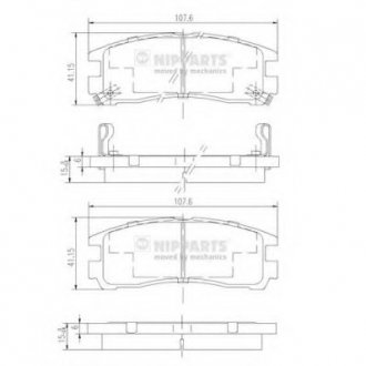 Гальмiвнi колодки дисковi NIPPARTS J3615003 (фото 1)