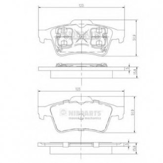 Гальмiвнi колодки дисковi NIPPARTS J3611045 (фото 1)