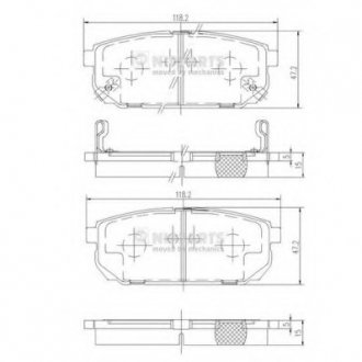 Гальмiвнi колодки дисковi NIPPARTS J3610305 (фото 1)