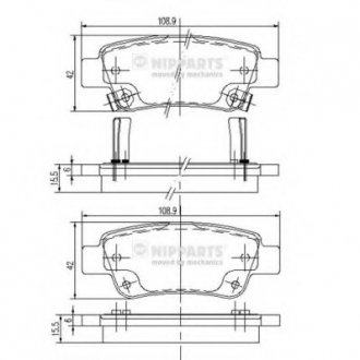 Гальмiвнi колодки дисковi NIPPARTS N3614019 (фото 1)