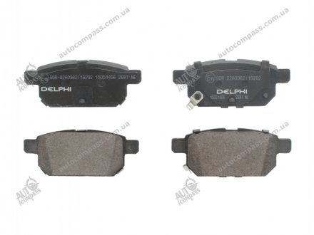 Комплект гальмівних колодок з 4 шт. дисків Delphi LP2687 (фото 1)