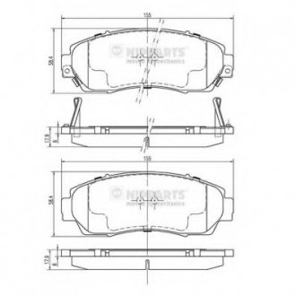 Гальмiвнi колодки дисковi NIPPARTS N3604073 (фото 1)