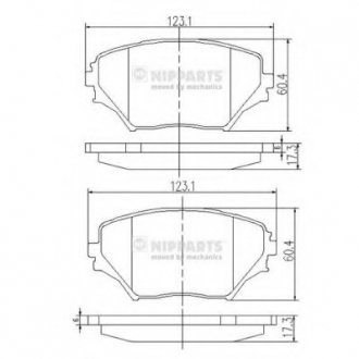 Гальмівні колодки NIPPARTS J3602095 (фото 1)