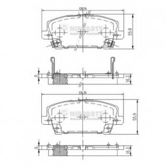 Гальмівні колодки NIPPARTS J3604065 (фото 1)