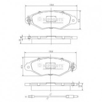 Колодки дискового тормоза NIPPARTS J3601093 (фото 1)