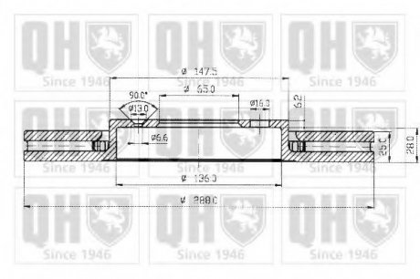 Гальмiвнi диски QH BDC4735 (фото 1)