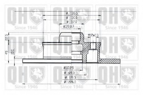 Гальмiвнi диски QH BDC3712 (фото 1)