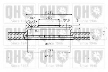 Гальмiвнi диски QH BDC3205 (фото 1)