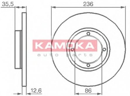 Гальмiвнi диски KAMOKA 1032152 (фото 1)