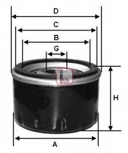 Фiльтр масляний SOFIMA S5210R (фото 1)