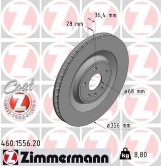 Гальмівні диски ZIMMERMANN 460155620 (фото 1)