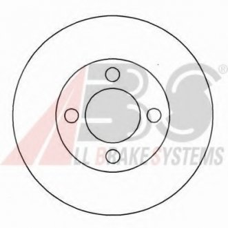 Гальмівний диск задн. Audi 100/80 (82-00) A.B.S 15749 (фото 1)