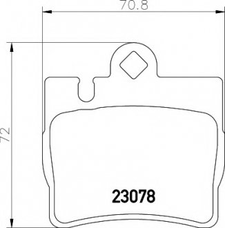 Комплект колодок гальмівних дискових гальм (4шт) MINTEX MDB2071 (фото 1)
