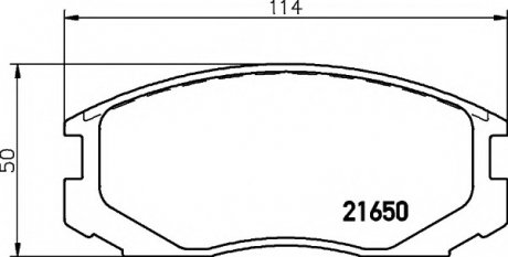 Комплект колодок гальмівних дискових гальм (4шт) MINTEX MDB1722 (фото 1)