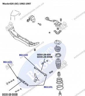 Сайлентблок рычага (заднего) Mazda 323, 626 (внутренний) BELGUM PARTS BG1102 (фото 1)