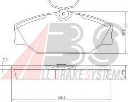 Гальмівні колодки перед. Clio/Megane/Laguna 93- (TRW) A.B.S 37138 (фото 1)