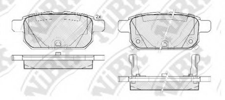 Тормозные колодки дисковые NIBK PN9808 (фото 1)