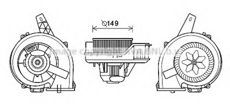 Вентилятор салону AUDI, VW (вир-во AVA) AVA COOLING ST8044 (фото 1)