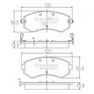 Гальмівні колодки NIPPARTS J3601060 (фото 1)