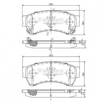 Гальмiвнi колодки дисковi NIPPARTS N3603071 (фото 1)