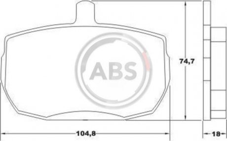 Колодки гальмівні перед. Daily/Landrover/Pilot/Range Rover/Transit (69-07) A.B.S 36124 (фото 1)