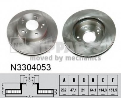 Гальмівні диски NIPPARTS N3304053 (фото 1)