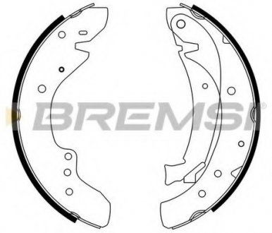 Тормозные колодки зад. Ducato, Boxer 94-02 (1.4t)(бараб.) BREMSI GF0175 (фото 1)