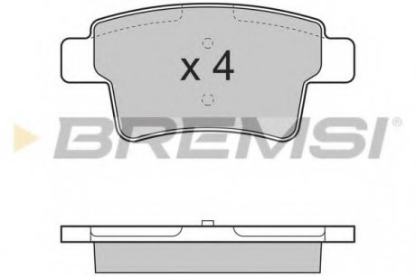 Колодки тормозные задние Citroen C4 Picasso 06- (Bosch) BREMSI BP3331 (фото 1)