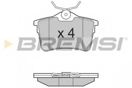 Тормозные колодки задние Berlingo, Partner 08- BREMSI BP3386 (фото 1)