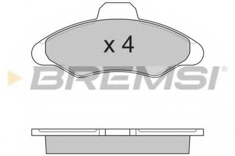 Колодки тормозные передние Ford Escort, Fiesta 90-02 BREMSI BP2462 (фото 1)