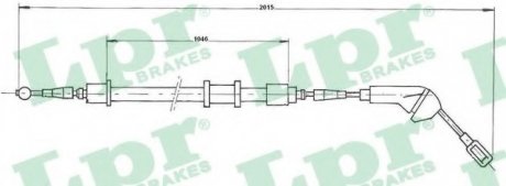 Тросик стояночного тормоза LPR C0580B (фото 1)
