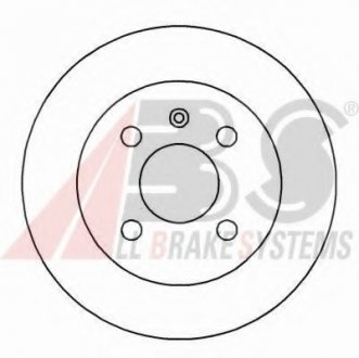 Диск гальмівний OPEL ASTRA B задн. (вир-во) A.B.S 16954 (фото 1)