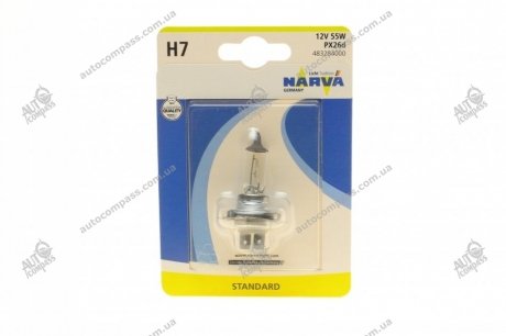 Автолампа H7 12V 55W PX26d NARVA 483284000