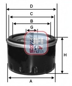 Фільтр масляний SEAT, SKODA, VW "1,0-1,4 "14>> SOFIMA S3575R (фото 1)