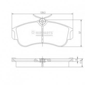 Колодки тормозные диск. Nissan ALMERA NIPPARTS J3601051 (фото 1)