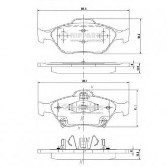 Колодки тормозные диск. Toyota YARIS NIPPARTS N3602130 (фото 1)