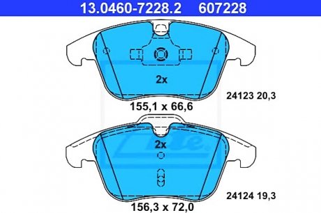 Тормозные колодки ATE 13.0460-7228.2 (фото 1)