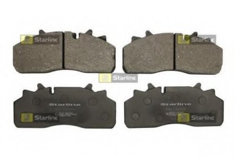 Дисковые тормозные колодки, комплект (с РМК), SAF, 29126, 29159 WVA STARLINE BD T009 (фото 1)