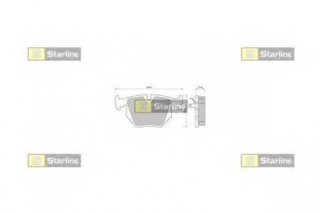 Комплект тормозных колодок, дисковый тормоз STARLINE BD S363 (фото 1)