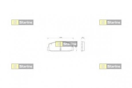 Комплект тормозных колодок, дисковый тормоз STARLINE BD S262 (фото 1)