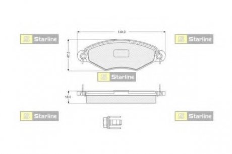 Гальмівні колодки дискові STARLINE BD S060 (фото 1)