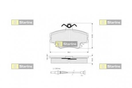 Гальмівні колодки дискові STARLINE BD S025 (фото 1)