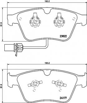 Гальмівні колодки BENTLEY Continental/GT "F "03>> TEXTAR 2382201 (фото 1)