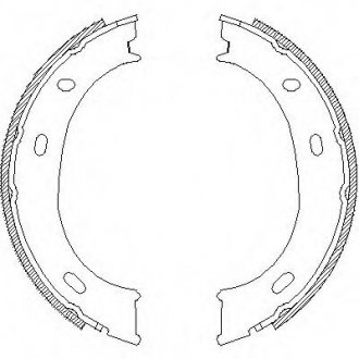 Комплект тормозных колодок, стояночная тормозная система ROADHOUSE 4710.01 (фото 1)