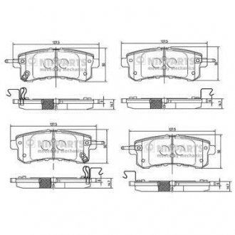 Колодки тормозные nissan patrol iii (y62) 5.6 10- задн. NIPPARTS N3611058 (фото 1)