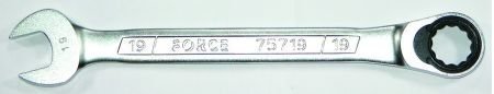 Ключ рожково-накидной с трещеткой корот. 17мм (шт.) FORCE 75717 (фото 1)