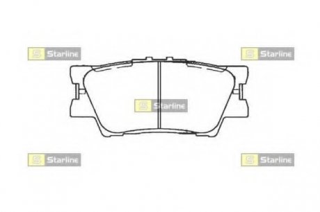 Комплект тормозных колодок, дисковый тормоз STARLINE BD S473 (фото 1)