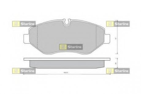 Комплект тормозных колодок, дисковый тормоз STARLINE BD S426 (фото 1)