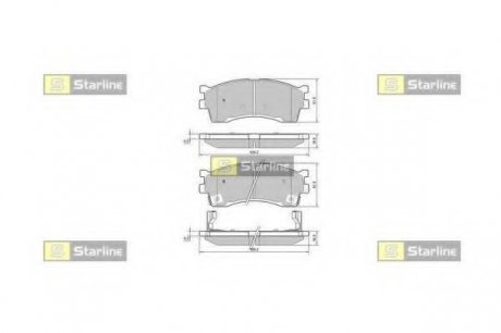 Комплект тормозных колодок, дисковый тормоз STARLINE BD S401 (фото 1)